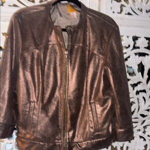 Ruby Rd Brown  Jacket with Metallic Finish